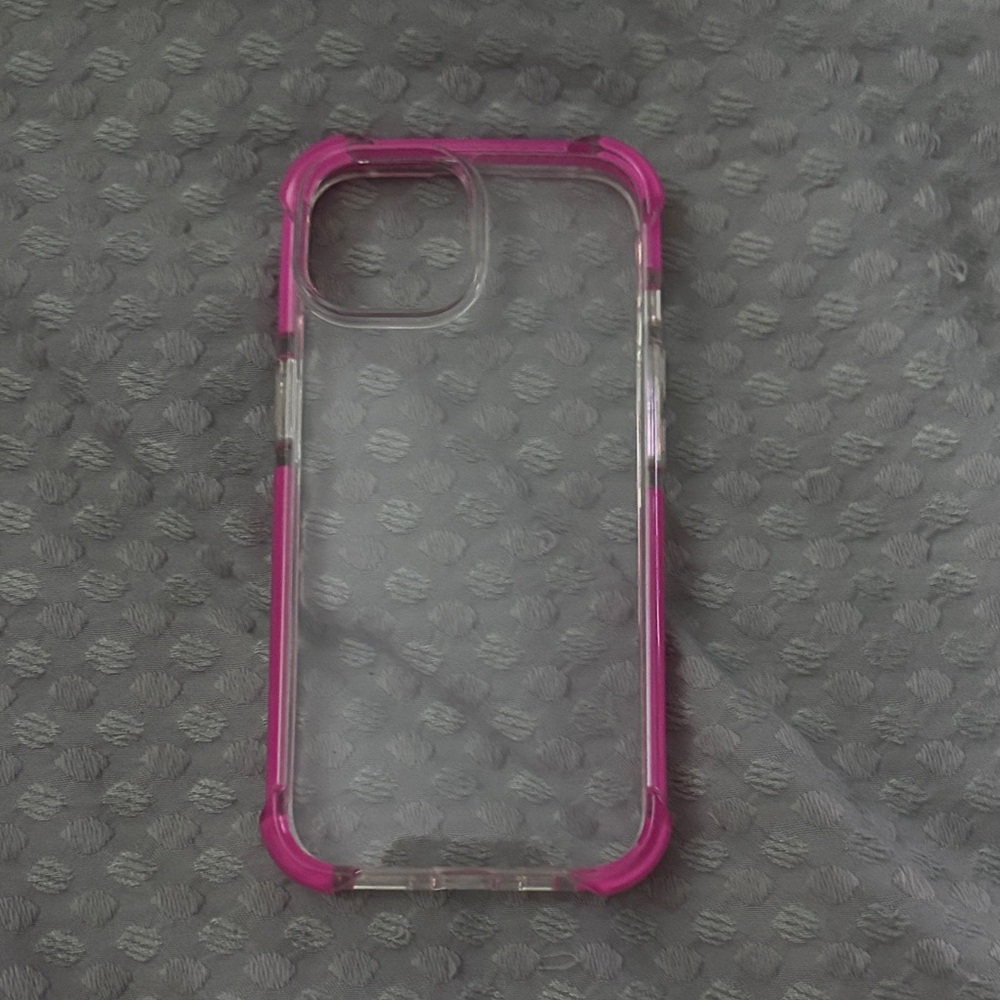Pink and Clear Phone Case